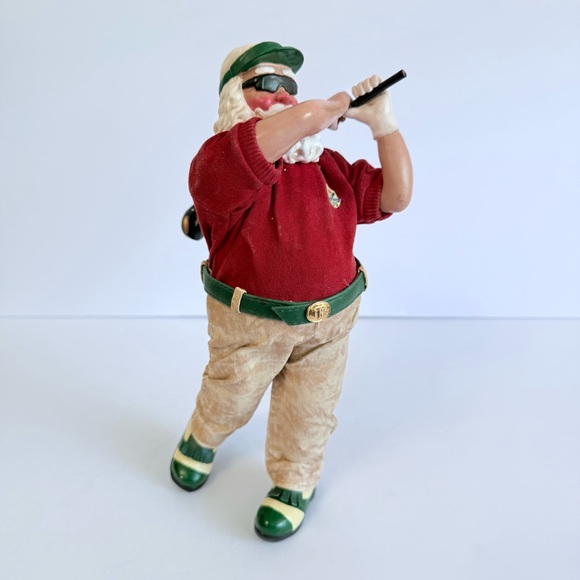 Vintage 2000 Clothtique 10" Golfing Santa Possible Dreams - Picture 1 of 9